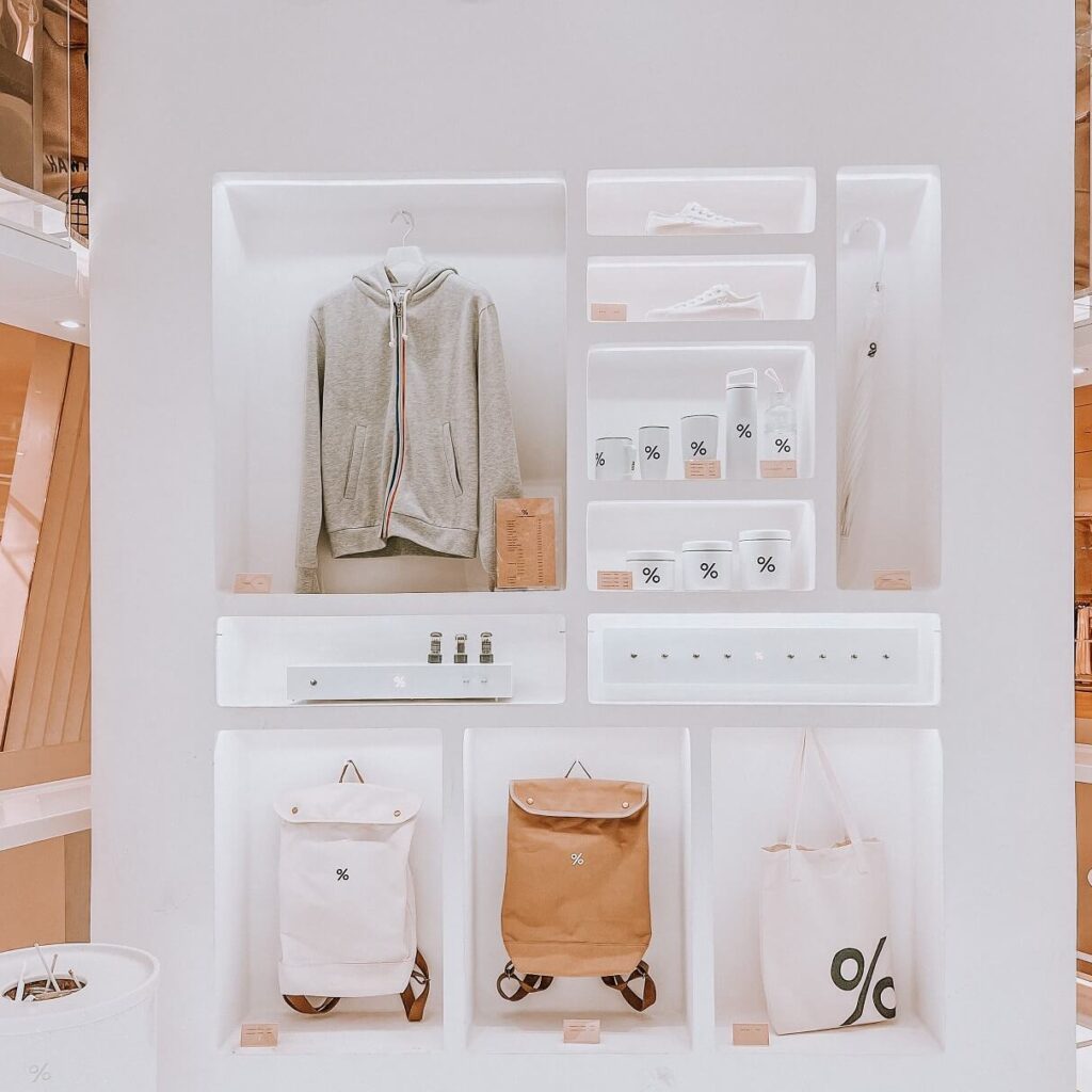 From brick-and-mortar to online: transitioning to retail ecommerce. merchandise in modern minimal futuristic cafe 8jnzzen